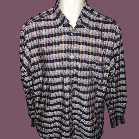 Vintage 1994 Jhane Barnes Menswear Long Sleeve Designer Shirt Mens Size M #36 - Picture 3 of 6